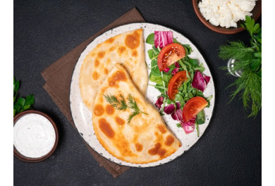 Cheese and herbs chebureki