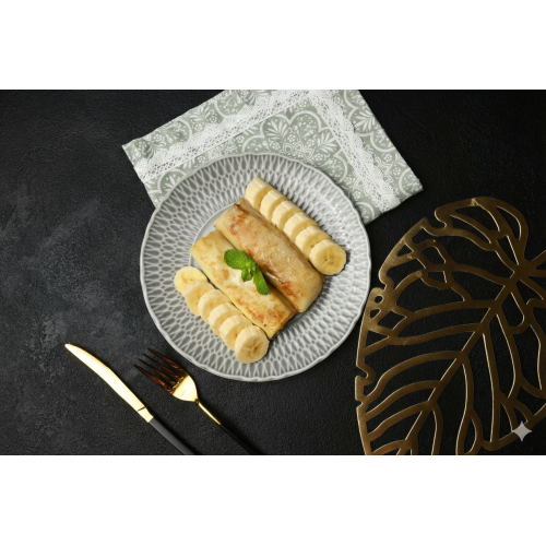 Banana and condensed milk crepes –